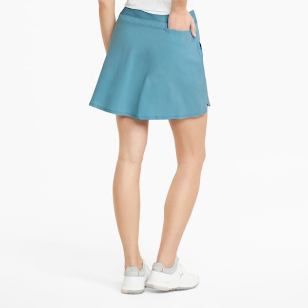 PWRSHAPE Solid Women's Golf Skirt, Dusty Aqua