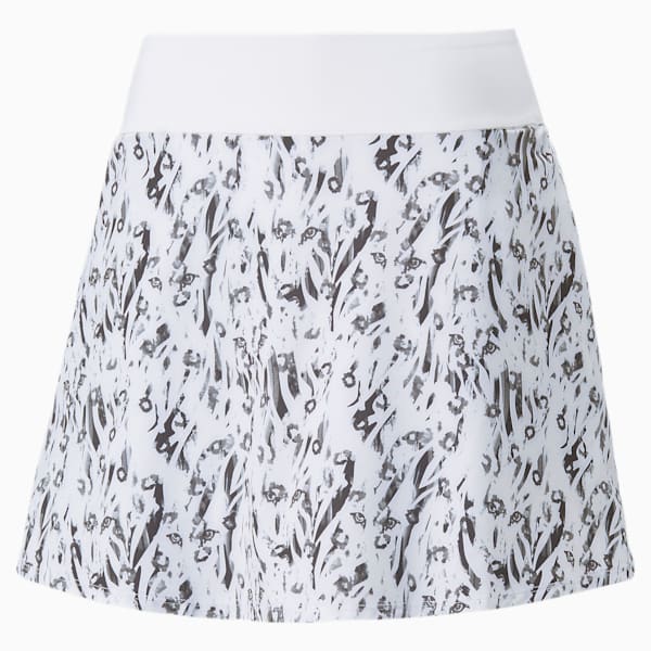 PWRSHAPE Jungle Women's Golf Skirt, Bright White-Puma Black