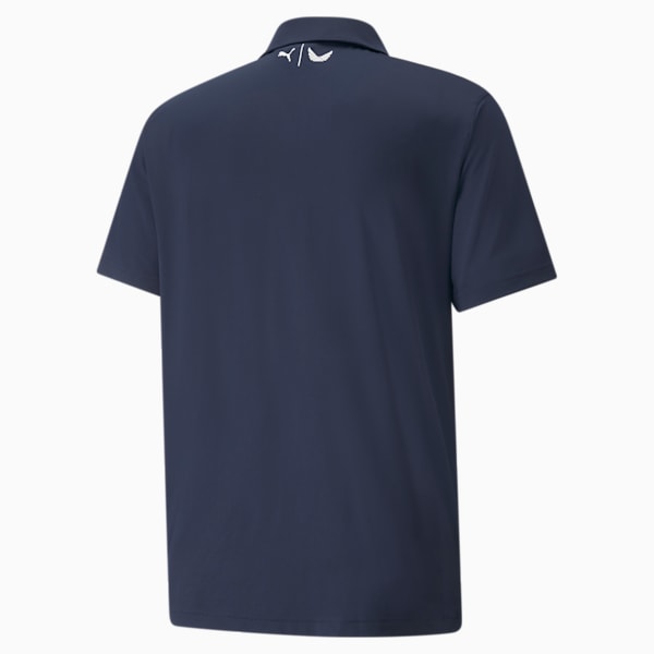 PUMA x VOLITION Paisley Pocket Men's Golf Polo Shirt, Navy Blazer-Ski Patrol, extralarge