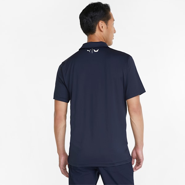 PUMA x VOLITION Paisley Pocket Men's Golf Polo Shirt, Navy Blazer-Ski Patrol, extralarge