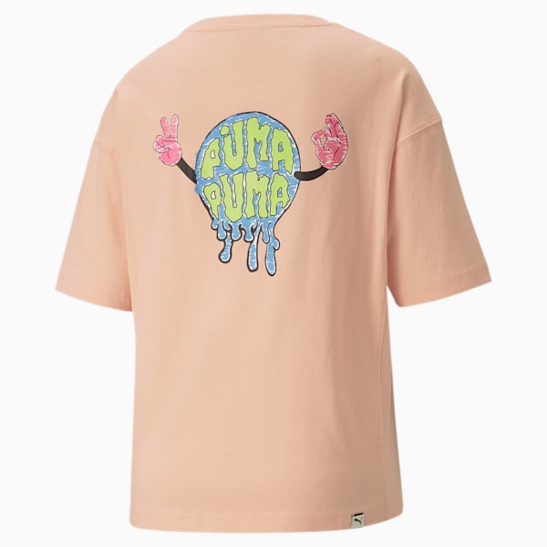 Downtown Graphic Women's Relaxed Fit T-Shirt, Peach Parfait, extralarge-IND