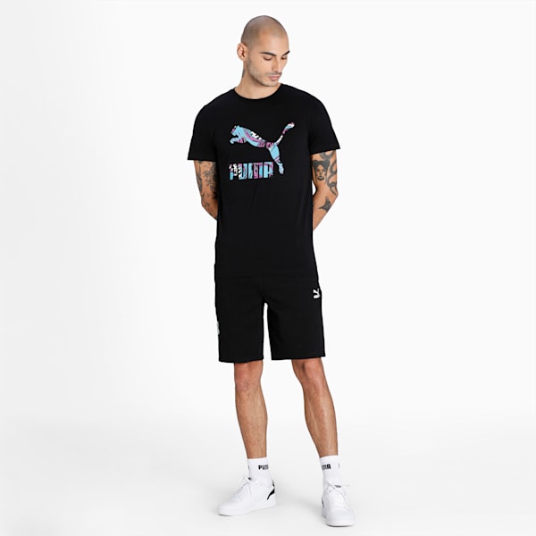 Front Graphic Slim Fit Men's T-Shirt, Puma Black