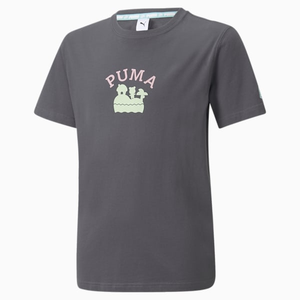 キッズ PUMA x あつまれ どうぶつの森 半袖 Tシャツ 104-152cm, Phantom Black, extralarge-AUS