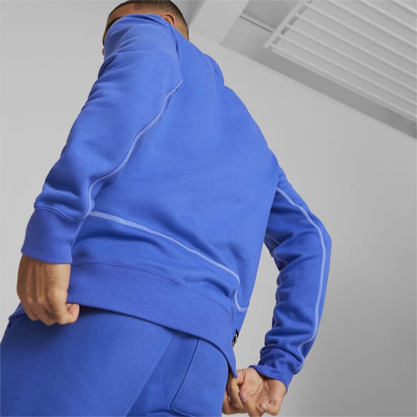 Pivot Crew EMB Basketball Pullover Men, Royal Sapphire
