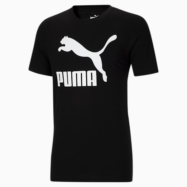 Classics Logo Men's Tee, Puma Black-Puma White, extralarge
