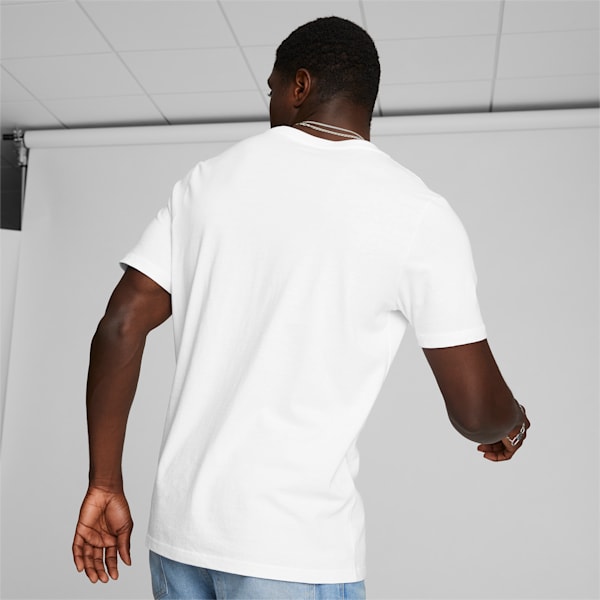 Classics Logo Men's Tee, Puma White-Puma Black, extralarge