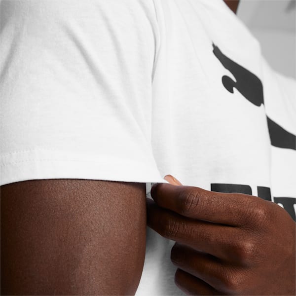 Camiseta Classics con logo para hombre, Puma White-Puma Black, extragrande