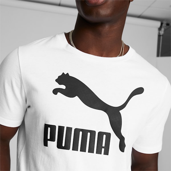 Classics Logo Men's Tee, Puma White-Puma Black, extralarge