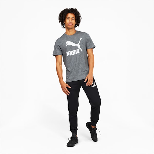 Camiseta Classics con logo para hombre, Medium Gray Heather-Puma White, extragrande