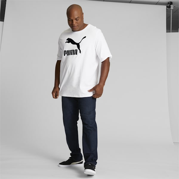 Classics Logo Men's Tee Big And Tall, Puma White-Puma Black, extralarge