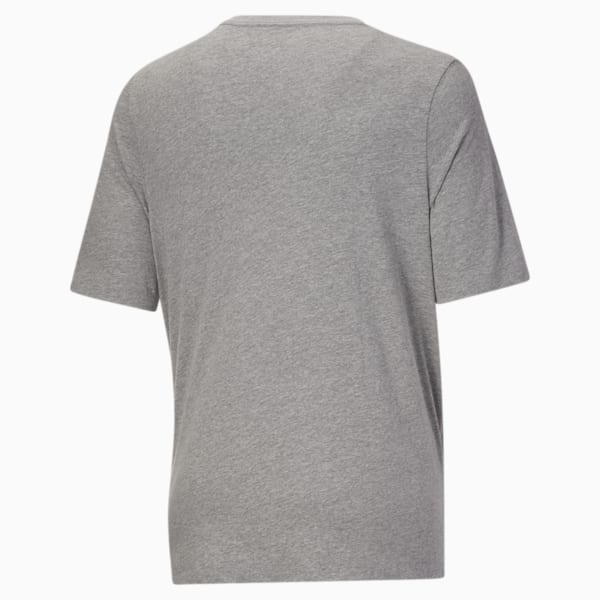 Classics Logo Men's Tee BT, Medium Gray Heather-Puma White, extralarge