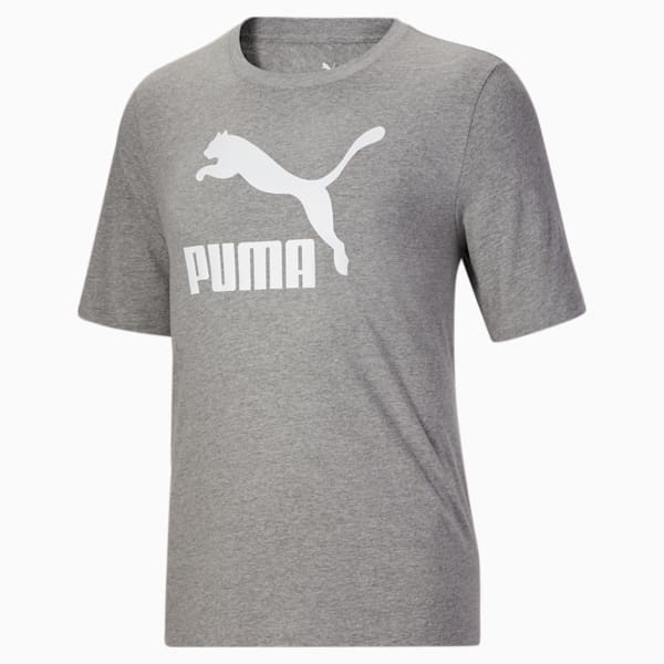 Playera para hombre Classics Logo Big Tall, Medium Gray Heather-Puma White, extralarge