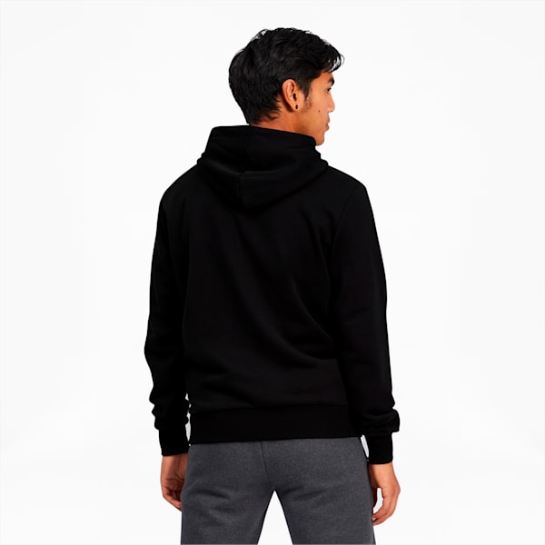 Men's Classics Logo Hoodie, Cotton Black-Puma White, extralarge