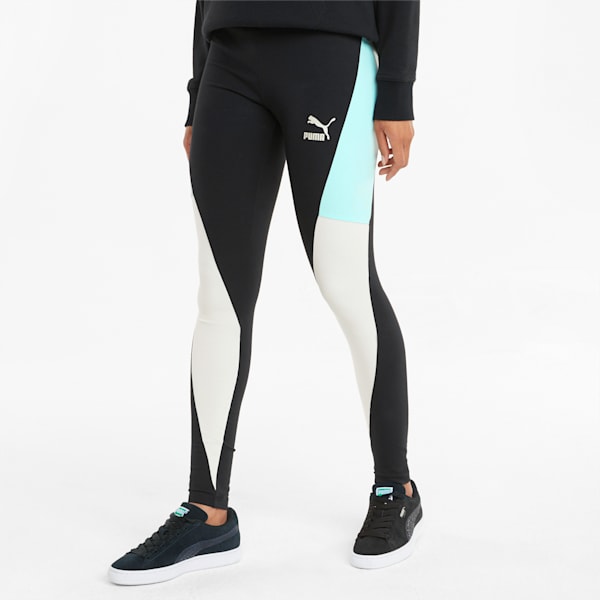 CLSX Women's High Waist Leggings, Cotton Black-Gloaming, extralarge