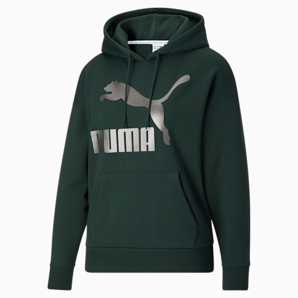 Puma green hoodie discount