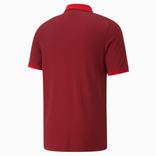 メンズ フェラーリスタイル 2 トーン ポロシャツ, Rosso Corsa, extralarge-IND