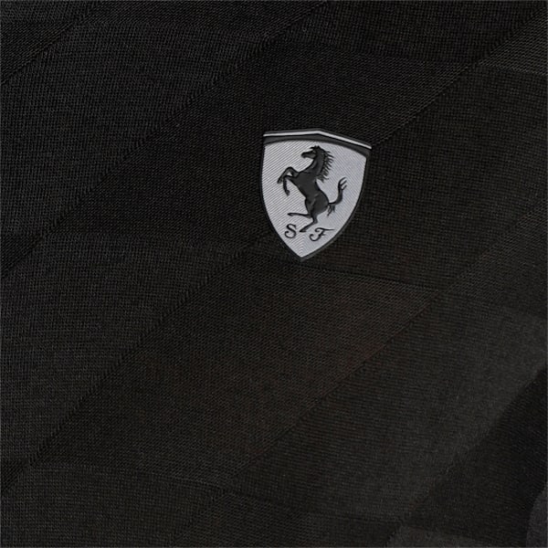 Scuderia Ferrari Style Jacquard Men's Polo Shirt, Puma Black