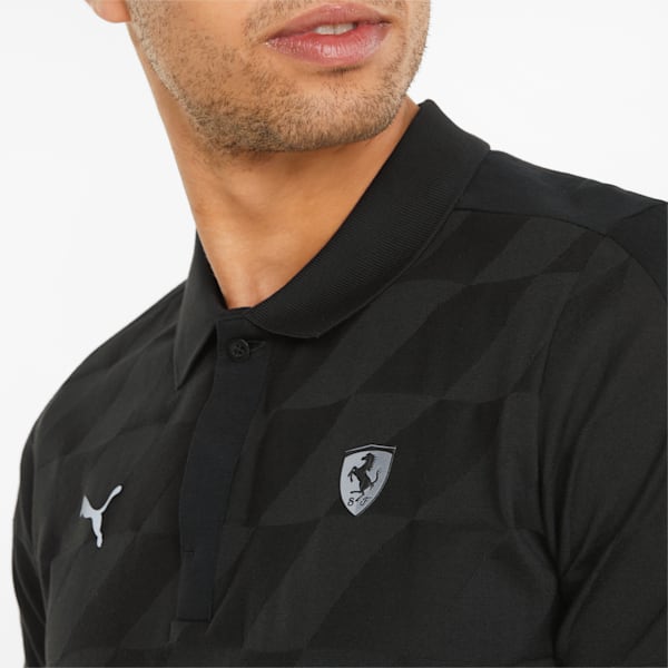 メンズ フェラーリ スタイル ジャガード ポロシャツ, Puma Black, extralarge-JPN