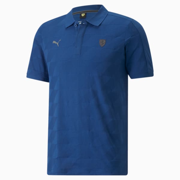 Scuderia Ferrari Style Jacquard Men's Polo Shirt, Limoges, extralarge-IND