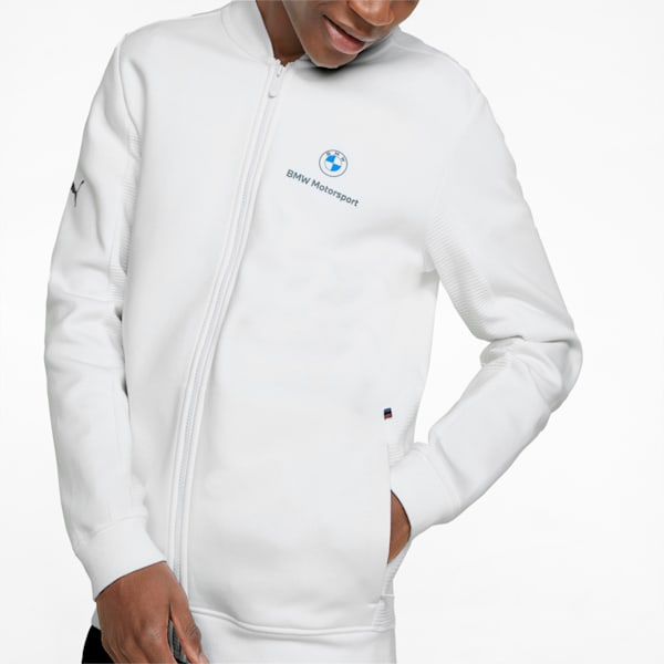 BMW M Motorsport Men's Sweat Jacket, Puma White, extralarge-IND