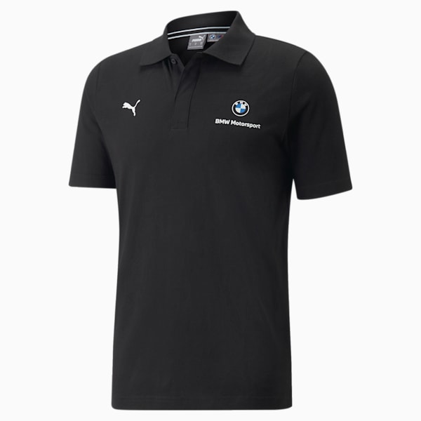 BMW M Motorsport Jacquard Men's Polo Shirt, Cotton Black, extralarge