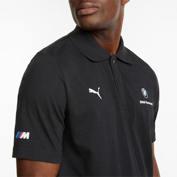 BMW M Motorsport Jacquard Men's Polo Shirt, Cotton Black, extralarge