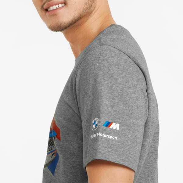 BMW M Motorsport Vintage Car Men's Tee, Medium Gray Heather, extralarge