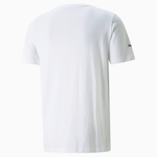 Playera con estampado gráfico para hombre BMW M Motorsport Car, Puma White, extralarge