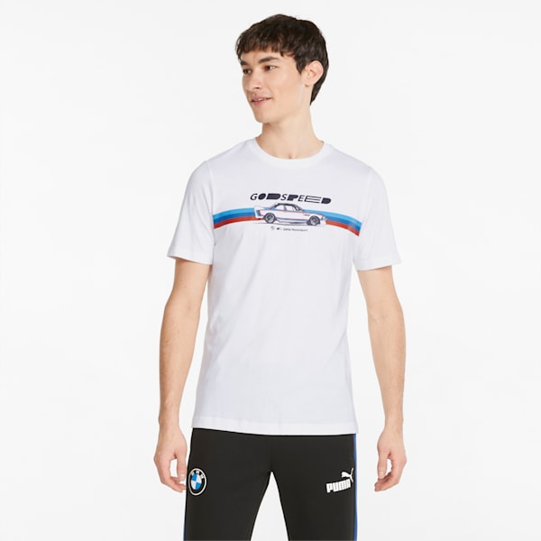 BMW M Power White Line T-Shirt  Shirts, Mens tshirts, Performance shirts