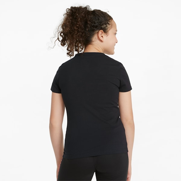 Summer Roar Logo Girl's Regular Fit T-Shirt, Puma Black, extralarge-IND