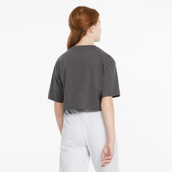 GRL Cropped Youth Tee, Asphalt
