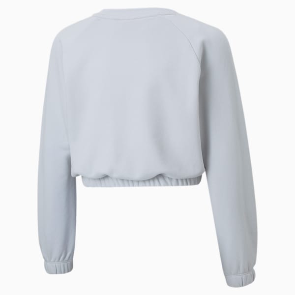 GRL Cropped Crew Neck Sweater Big Kids, Arctic Ice, extralarge