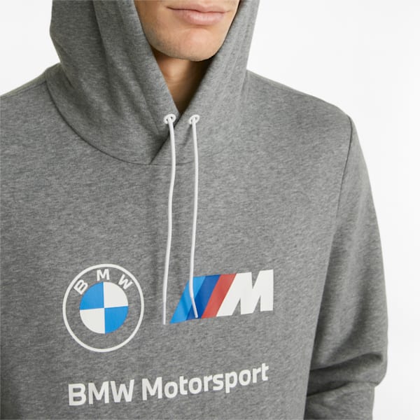 BMW M Motorsport Essentials Training Men's Hoodie, Medium Gray Heather, extralarge