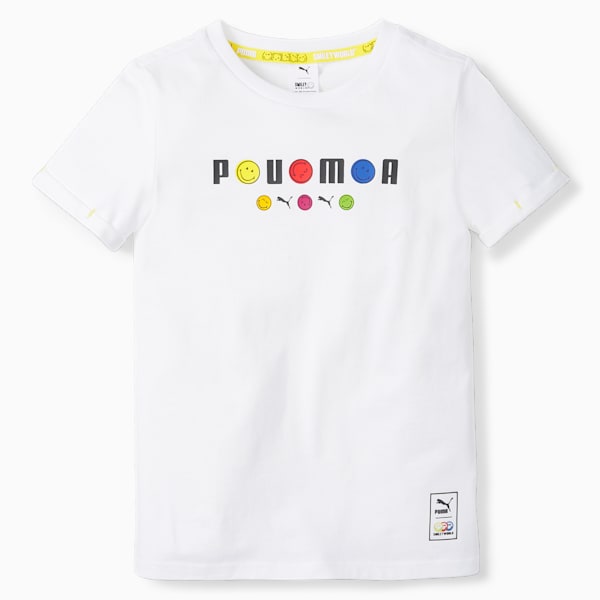 PUMA x SMILEYWORLD Kids' Tee, Puma White, extralarge