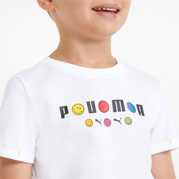 PUMA x SMILEYWORLD Kids' Tee, Puma White, extralarge