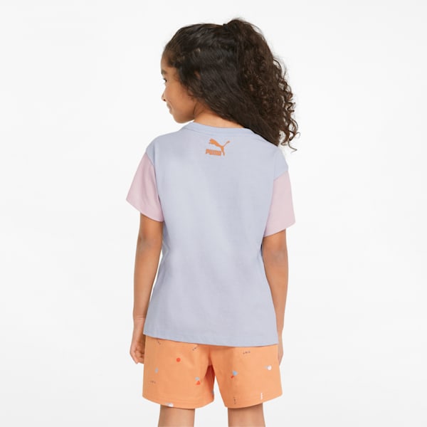 PUMA x TINYCOTTONS Colorblock Little Kids' Tee, Arctic Ice, extralarge