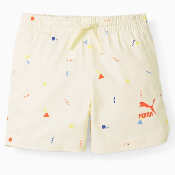 Shorts estampados de tejido plano para niños PUMA x TINY, Anise Flower, extralarge