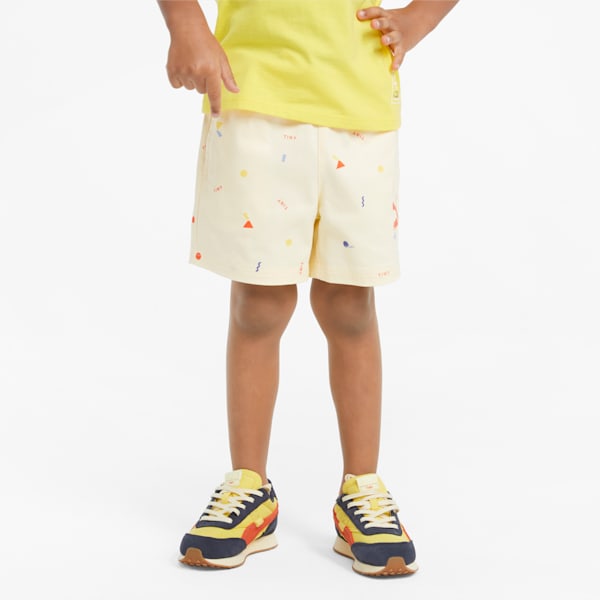 Shorts estampados de tejido plano para niños PUMA x TINY, Anise Flower, extralarge