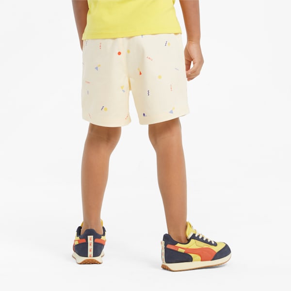 Shorts estampados de tejido plano para niños PUMA x TINY, Anise Flower, extralarge