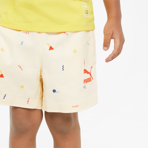 Shorts estampados de tejido plano para niños PUMA x TINY, Anise Flower, extralarge