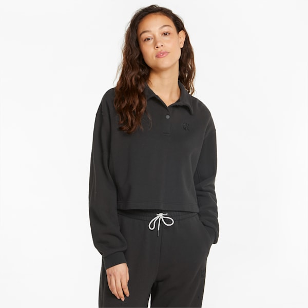 Sudadera Infuse Fashion Polo para mujer, Puma Black, extralarge