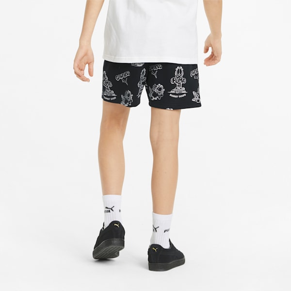 PUMA x GARFIELD Kids' Printed Shorts, Puma Black-AOP