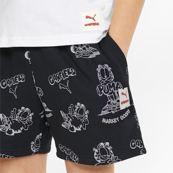 PUMA x GARFIELD Kids' Printed Shorts, Puma Black-AOP