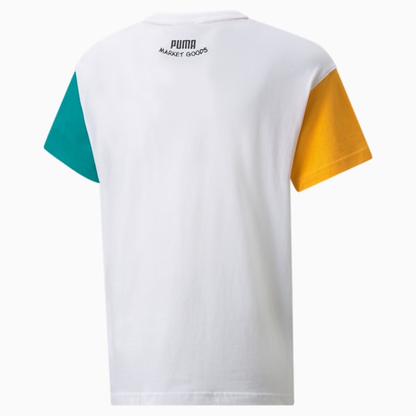 PUMA x GARFIELD Kids' Colorblock Tee, Puma White, extralarge