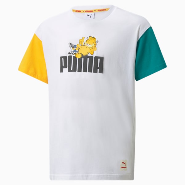 PUMA x GARFIELD Kids' Colorblock Tee, Puma White, extralarge