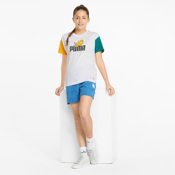 PUMA x GARFIELD Kids' Colorblock Tee, Puma White, extralarge