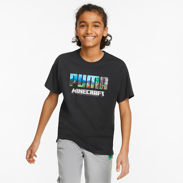 T-shirt décontracté PUMA x MINECRAFT, enfants, Puma Black