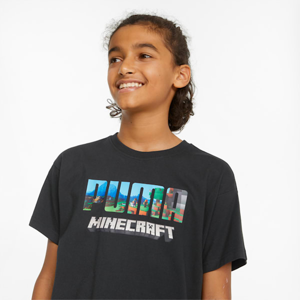 T-shirt décontracté PUMA x MINECRAFT, enfants, Puma Black
