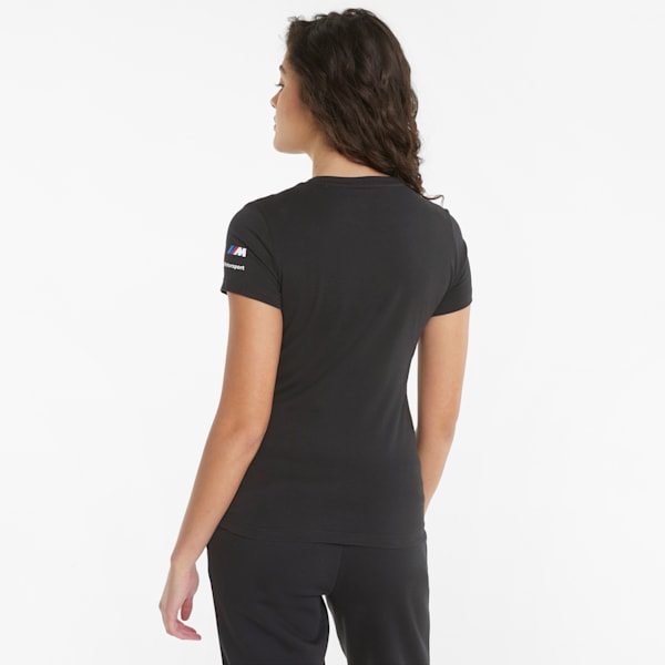 BMW Motorsport Graphic Round Neck Cotton Blend Tshirt- Black