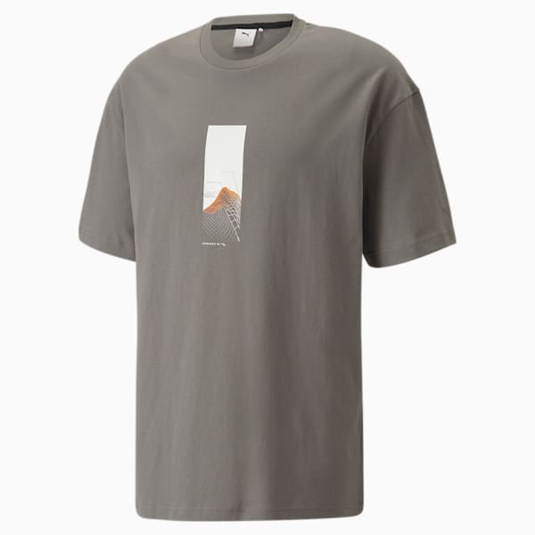 Chrome Roads Graphic Men's T-shirt, Steel Gray, extralarge-IND